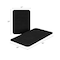 Hastings Home Set of 2 Bathroom Rug Set Memory Foam Mats Striped Microfiber, Non-Slip Absorbent Runner (Black) 396902CVM - alternate 2